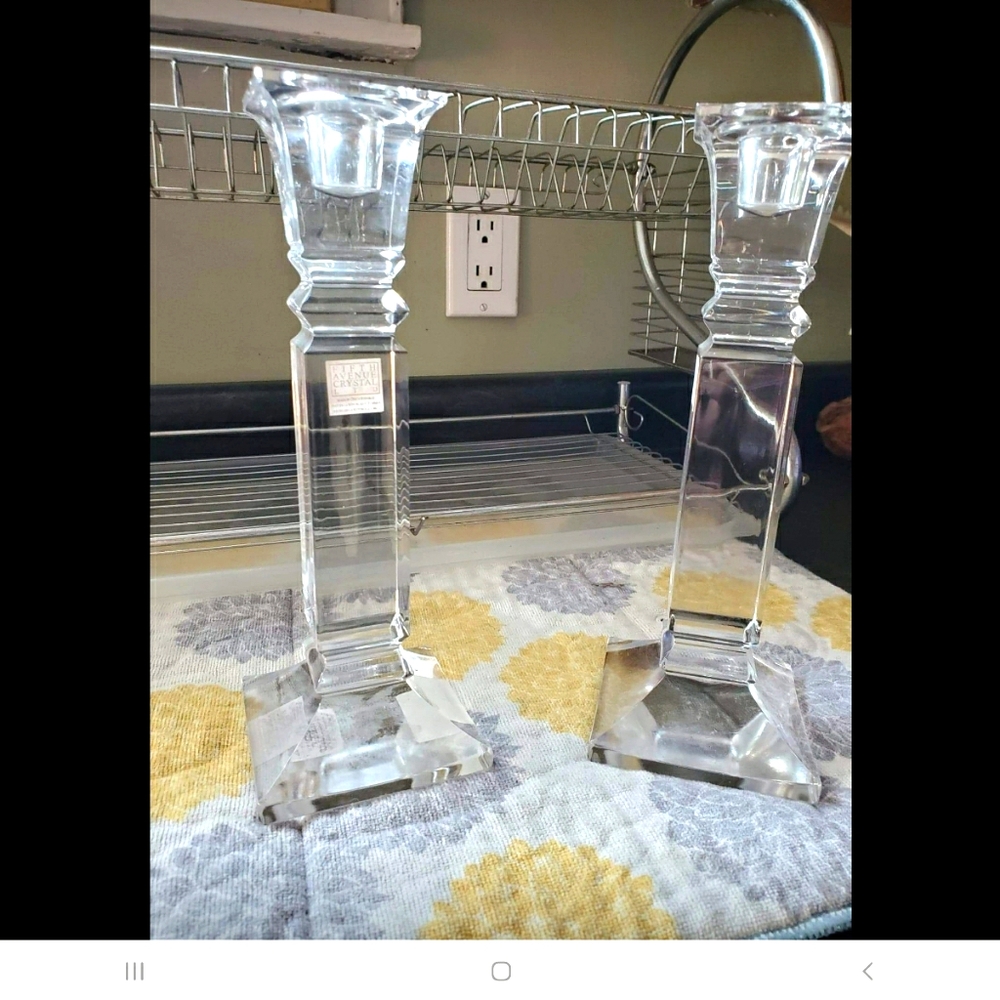 FIFTH AVENUE CRYSTAL CANDLESTICKS